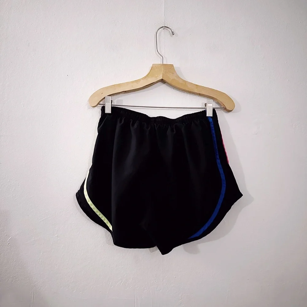 Nike Dri Fit Shorts Neon Stripe Black Athletic Wear